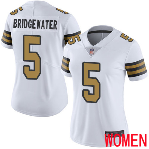 New Orleans Saints Limited White Women Teddy Bridgewater Jersey NFL Football #5 Rush Vapor Untouchable Jersey